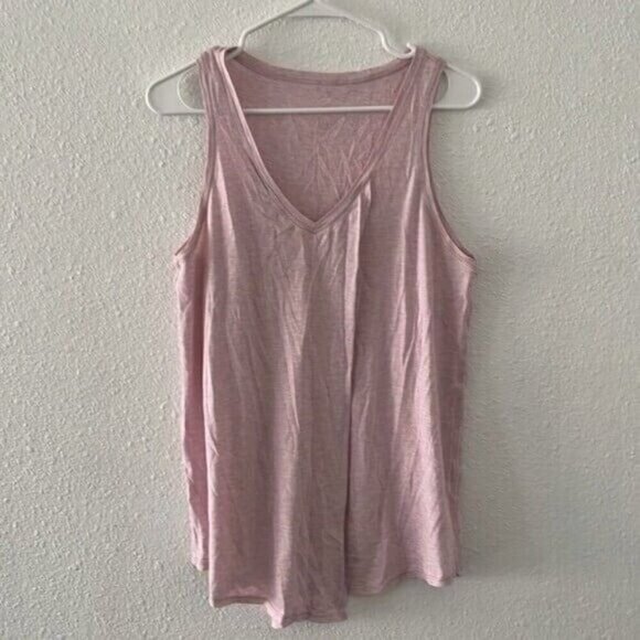 S5 Lululemon Knot A Problem Tie Front V Neck Tank Heathered Petals Pink 8/10 - Picture 2 of 6